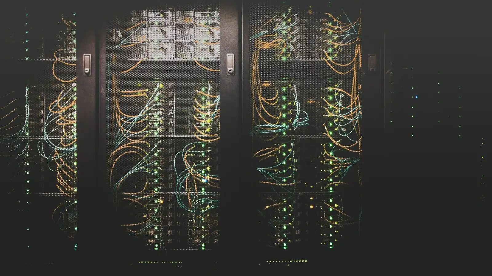 Server racks in an offshore NoctisNode datacenter — anonymous VPS and dedicated infrastructure